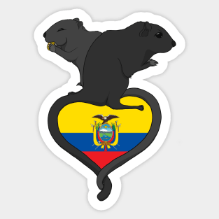 Gerbil Ecuador (dark) Sticker